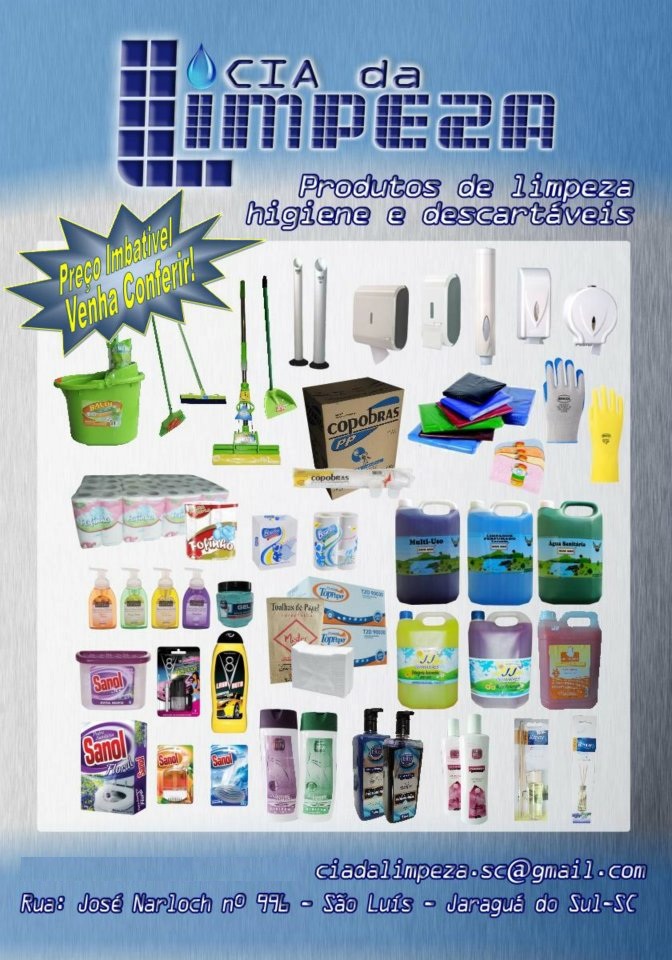 Descartáveis, Embalagens, Limpeza, Produtos Jaraguá do Sul Cia da