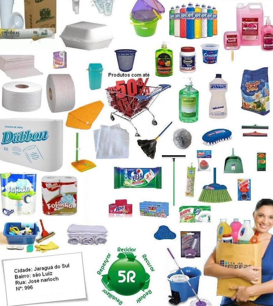 Descartáveis, Embalagens, Limpeza, Produtos Jaraguá do Sul Cia da