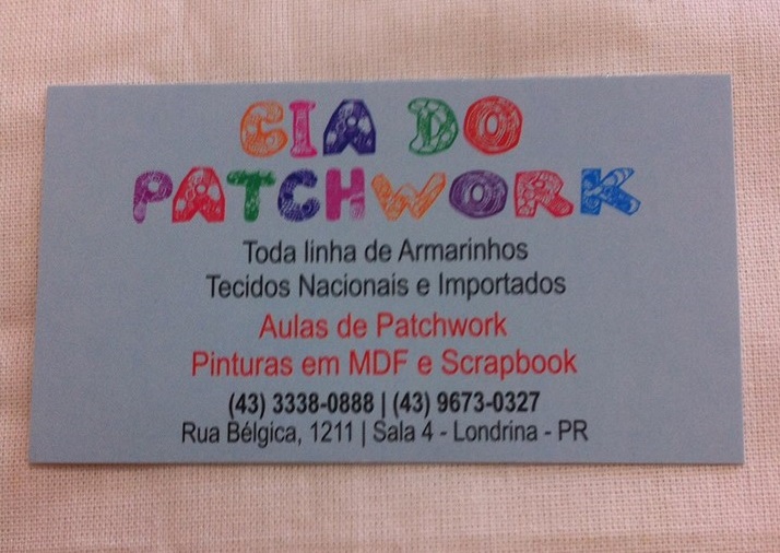 Cia do Patch - Materiais, Pintura e Cursos de Patchwork